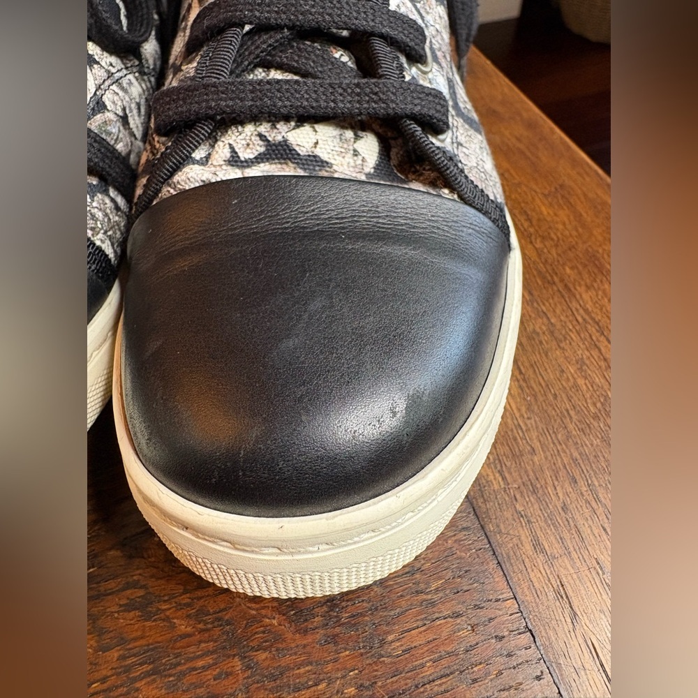 Lanvin Paris "Jewels" Diamond Print High Top Sneakers - Size 39 - Picture 9 of 12